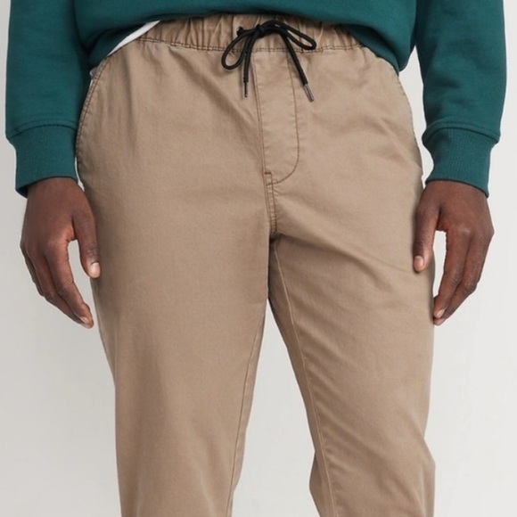 NWT! Mens Old Navy Modern Jogger Built In Flex Light Stone Khaki Pants Large - Picture 4 of 9